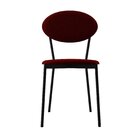 Cadeira Fixa Estofada Vintage Elipse Com 4 Unidades Vermelho