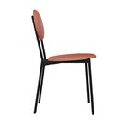 Cadeira Fixa Estofada Vintage Elipse Marte Terra Rosê/preto F