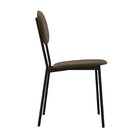 Cadeira Fixa Estofada Vintage Elipse Preto Fosco