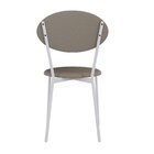 Cadeira Fixa Estofada Vintage Elipse Venus Cinza/branco Fosco