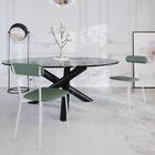 Cadeira Fixa Estofada Vintage Emília. C/pés Brancos.