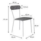 Cadeira Fixa Estofada Vintage Emília. C/pés Brancos.