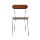 Cadeira Fixa Estofada Vintage Emília. C/pés Brancos.