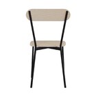 Cadeira Fixa Estofada Vintage Emília Areia/preto