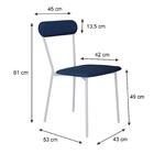 Cadeira Fixa Estofada Vintage Emília C/02 Un. C/pés Brancos.