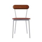 Cadeira Fixa Estofada Vintage Emília C/04 Un. C/pés Brancos.