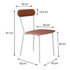 Cadeira Fixa Estofada Vintage Emília C/04 Un. C/pés Brancos.