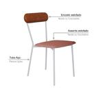 Cadeira Fixa Estofada Vintage Emília C/04 Un. C/pés Brancos.