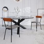 Cadeira Fixa Estofada Vintage Emília Cinza/caramelo/preto