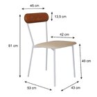 Cadeira Fixa Estofada Vintage Emília Com 2 Unidades Areia/bra