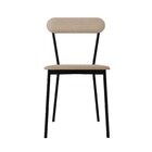 Cadeira Fixa Estofada Vintage Emília Com 2 Unidades Areia/pre