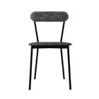 Cadeira Fixa Estofada Vintage Emília Com 2 Unidades Cinza/pre