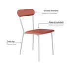 Cadeira Fixa Estofada Vintage Emília Com 2 Unidades Marte Ter