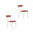 Cadeira Fixa Estofada Vintage Emília Com 2 Unidades Marte Ter