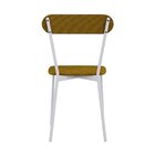 Cadeira Fixa Estofada Vintage Emília Com 2 Unidades Mostarda/