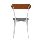 Cadeira Fixa Estofada Vintage Emília Com 2 Unidades Névoa Pra