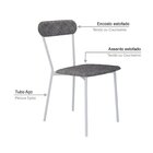 Cadeira Fixa Estofada Vintage Emília Com 2 Unidades Névoa Pra