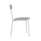 Cadeira Fixa Estofada Vintage Emília Com 2 Unidades Off White