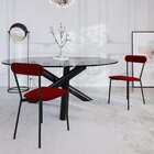 Cadeira Fixa Estofada Vintage Emília Com 2 Unidades Vinho