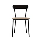 Cadeira Fixa Estofada Vintage Emília Com 4 Unidades Areia/pre