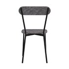 Cadeira Fixa Estofada Vintage Emília Com 4 Unidades Cinza/pre