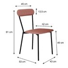 Cadeira Fixa Estofada Vintage Emília Com 4 Unidades Tulipa Ro