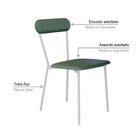 Cadeira Fixa Estofada Vintage Emília Com 4 Unidades Urano Ver