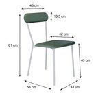 Cadeira Fixa Estofada Vintage Emília Com 4 Unidades Urano Ver