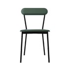 Cadeira Fixa Estofada Vintage Emília Com 4 Unidades Verde