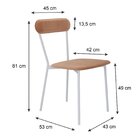 Cadeira Fixa Estofada Vintage Emília Nude/branco Fosco