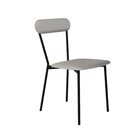 Cadeira Fixa Estofada Vintage Emília Off White/preto