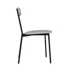 Cadeira Fixa Estofada Vintage Emília Off White/preto