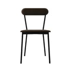 Cadeira Fixa Estofada Vintage Emília Preto