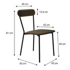 Cadeira Fixa Estofada Vintage Emília Preto