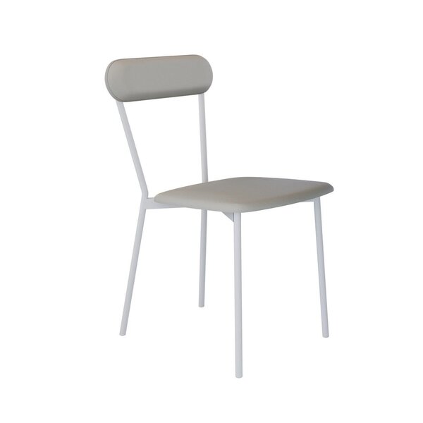 Cadeira Fixa Estofada Vintage Emília Saturno Off White/branco