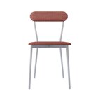 Cadeira Fixa Estofada Vintage Emília Tulipa Rosê/branco Fosco