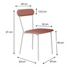 Cadeira Fixa Estofada Vintage Emília Tulipa Rosê/branco Fosco