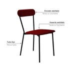 Cadeira Fixa Estofada Vintage Emília Vinho