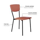 Cadeira Fixa Estofada Vintage Retrô