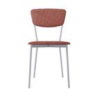 Cadeira Fixa Estofada Vintage Retrô C/02 Un. C/pés Brancos.