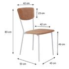 Cadeira Fixa Estofada Vintage Retrô C/02 Un. C/pés Brancos.