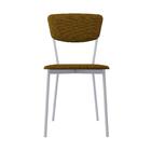 Cadeira Fixa Estofada Vintage Retrô C/02 Un. C/pés Brancos.