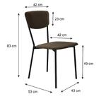 Cadeira Fixa Estofada Vintage Retrô C/04 Un.