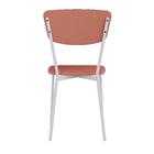 Cadeira Fixa Estofada Vintage Retrô C/04 Un.c/pés Brancos