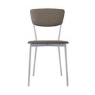 Cadeira Fixa Estofada Vintage Retrô C/04 Un.c/pés Brancos