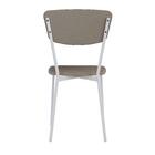 Cadeira Fixa Estofada Vintage Retrô C/04 Un.c/pés Brancos