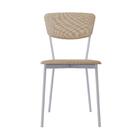 Cadeira Fixa Estofada Vintage Retrô C/04 Un.c/pés Brancos