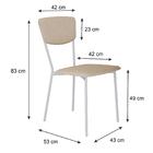 Cadeira Fixa Estofada Vintage Retrô C/04 Un.c/pés Brancos