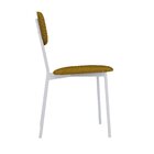 Cadeira Fixa Estofada Vintage Retrô Com 2 Unidades Amarelo/br