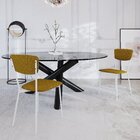 Cadeira Fixa Estofada Vintage Retrô Com 2 Unidades Amarelo/br